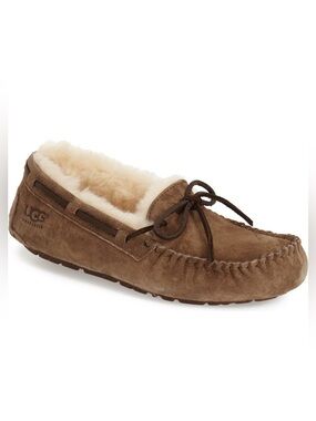 UGG Dakota Slippers Women’s Size 8 Water Resistant Suede Moccasin Cozy Cabincore